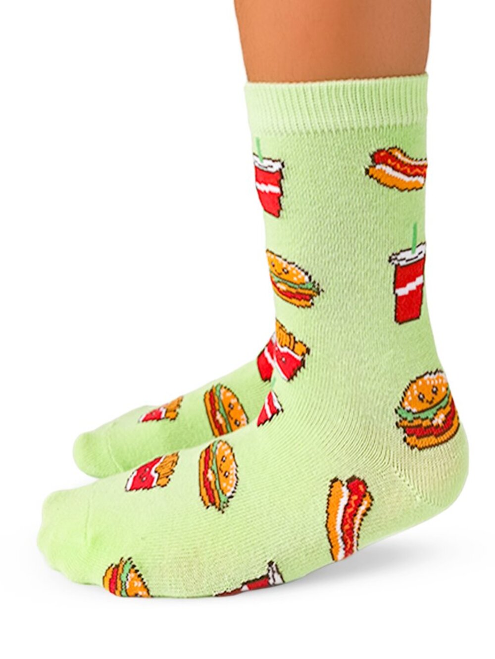Kids Uptown Sox Crew Socks | Burgers Socks | NWT